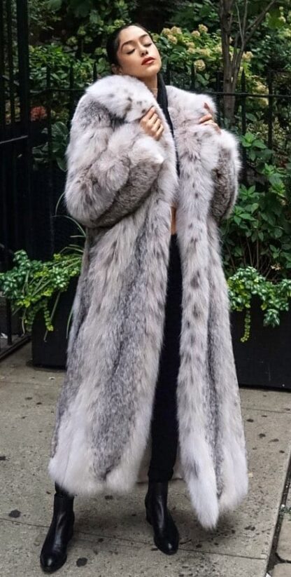 Canadian Lynx Coat as Seen in Hustlers Movie JLO 38373 - Image 4