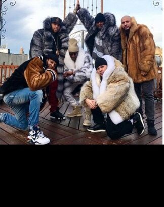 50 Cent In Furs Coat Uncle Murda and Crew
