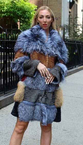 Silver Fox Blue Iris Whiskey Mink Stroller 57433