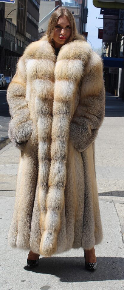 Full Length Golden Island Fox Coat 53566 - Image 2
