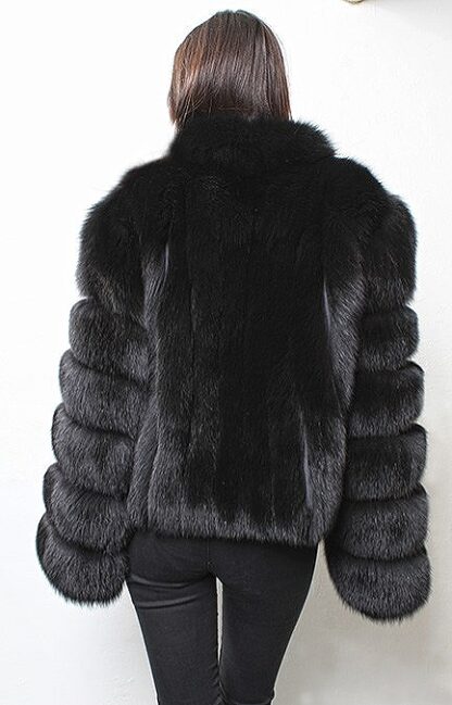 Black Fox Fur Jacket 3214 - Image 5