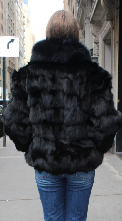 BLACK FOX BOMBER JACKET Size 6-10 3635 - Image 2