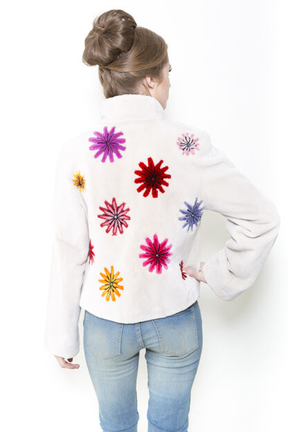 Designer Zuki Sheared Beaver Jacket Fawn Aster B388 - Image 2
