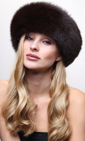 Real Brown Fox Headband 0131