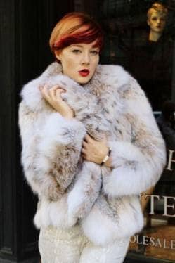 Soft Fluffy Canadian Lynx Fur Jacket 6772