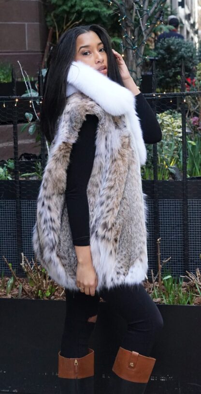 Cat Lynx Vest Fox Collar 77447 - Image 5