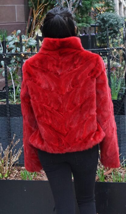 Red Mink Jacket - Image 3
