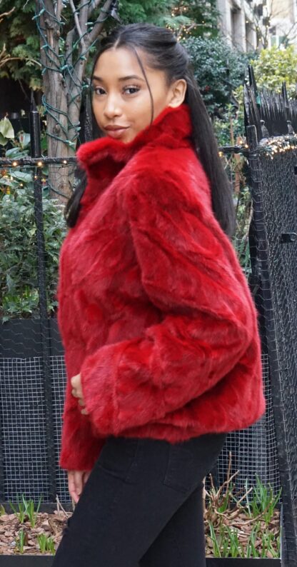 Red Mink Jacket - Image 4
