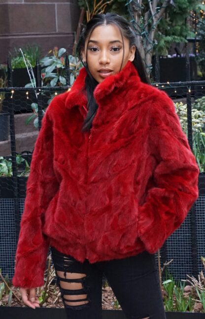 Red Mink Jacket - Image 5