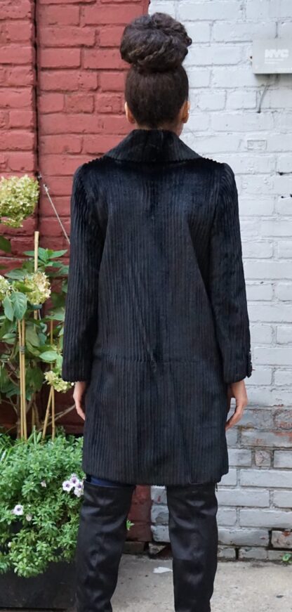 Pre-Owned Designer Black Sheared Mink Grooved Mink 88383 - Image 4