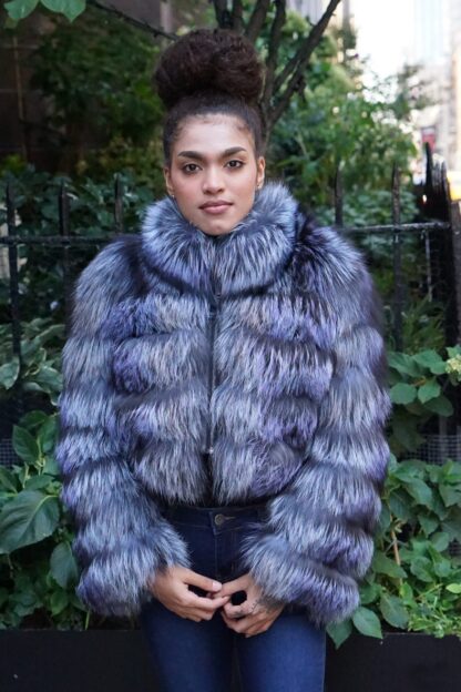 Multi Colored Silver Fox Jacket 9989 - Image 5