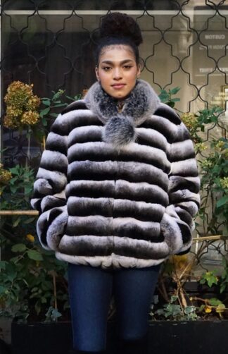Chinchilla Dyed Rex Rabbit Jacket 47474