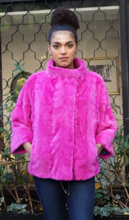 Fuchsia Mink Section Jacket BA87554 - Image 4