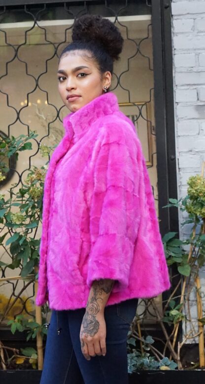 Fuchsia Mink Section Jacket BA87554 - Image 5