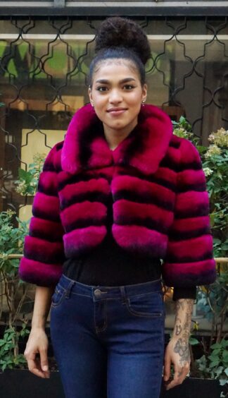 Fuchsia Rex Rabbit Jacket C7654