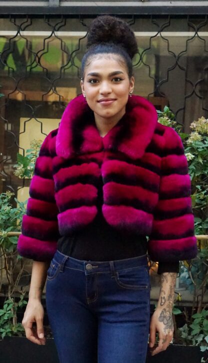 Fuchsia Rex Rabbit Jacket C7654