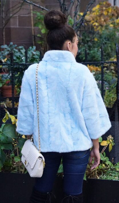 Powder Blue Mink Jacket B8844 - Image 4