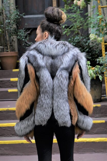 Silver & Red Fox Jacket 9595 - Image 2