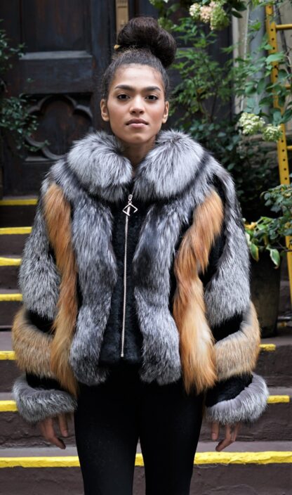 Silver & Red Fox Jacket 9595 - Image 5