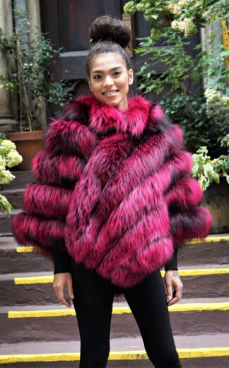 Fuchsia Fox Poncho 2772