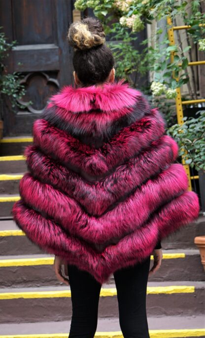 Fuchsia Fox Poncho 2772 - Image 4