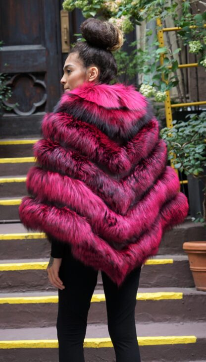 Fuchsia Fox Poncho 2772 - Image 5