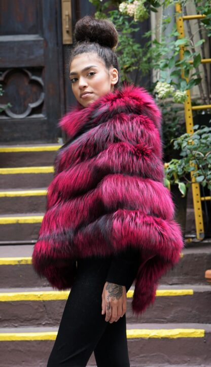 Fuchsia Fox Poncho 2772 - Image 6