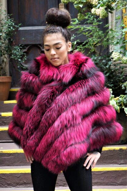 Fuchsia Fox Poncho 2772 - Image 7