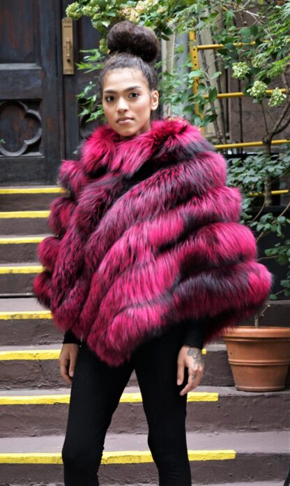 Fuchsia Fox Poncho 2772 - Image 8
