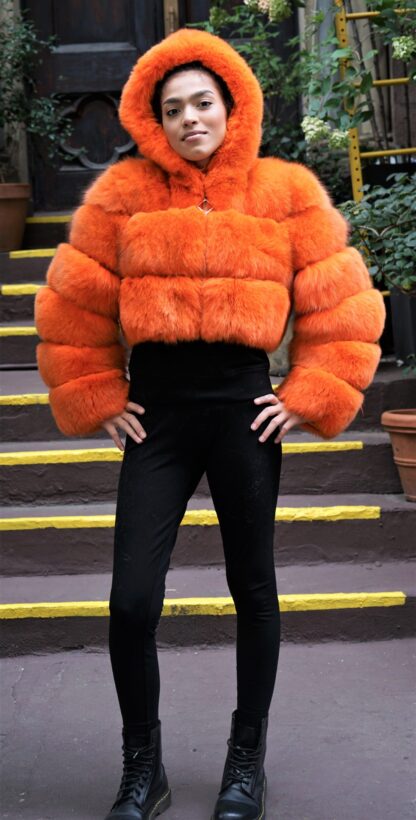 Orange Fox Hoodie Jacket 45643 - Image 3