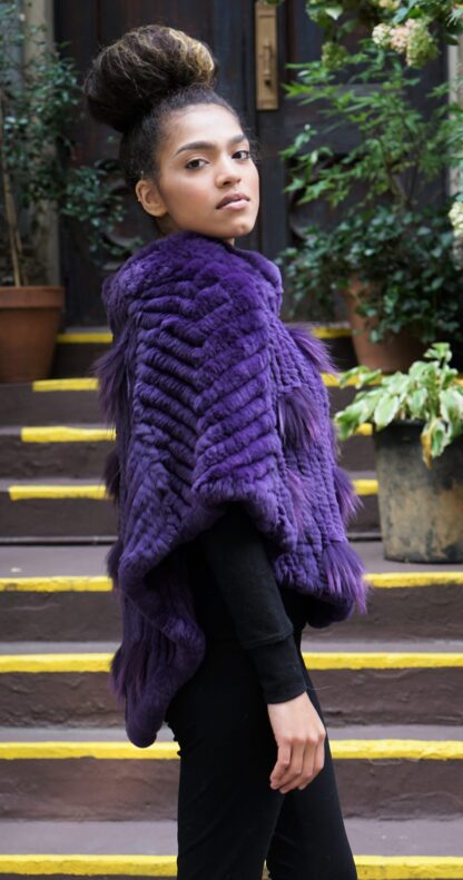Purple Rex Rabbit Cape 23746 - Image 3