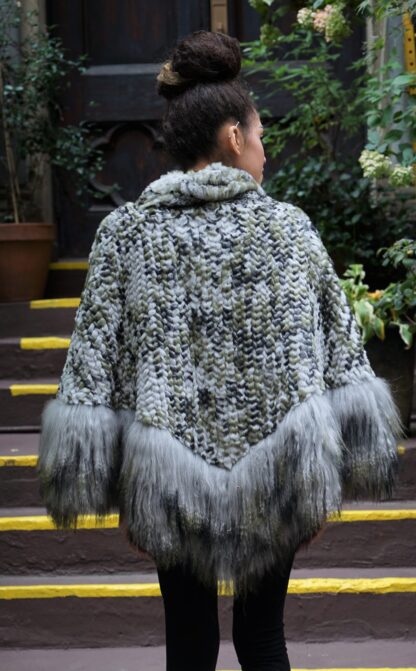 Army Green knit Rex Lamb Trim 34765 - Image 5