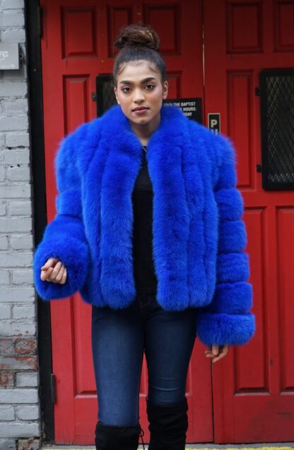 Special Purchase Royal Blue Fox Jacket 4848 - Image 6