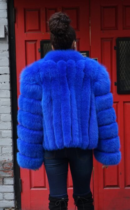 Special Purchase Royal Blue Fox Jacket 4848 - Image 3