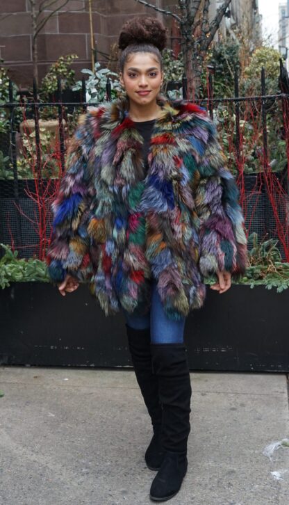 Multi Colored Fox Jacket 6555 - Image 2