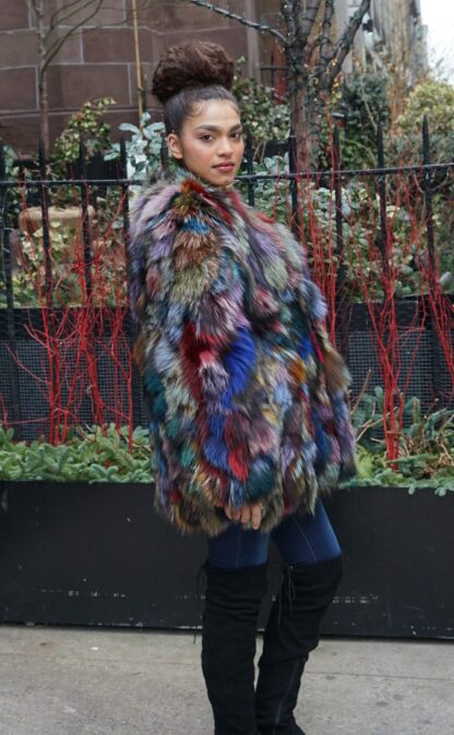 Multi Colored Fox Jacket 6555 - Image 5