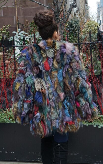 Multi Colored Fox Jacket 6555 - Image 6