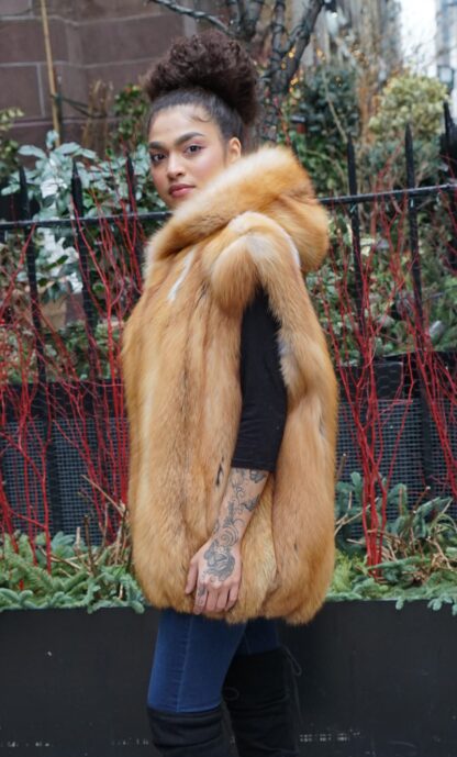 Red Fox Hooded Vest 7223 - Image 4