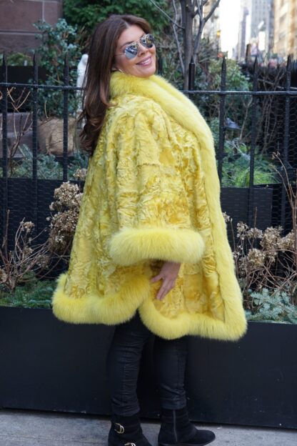 Plus Size Yellow Persian Cape Matching Fox Collar 76344 - Image 3