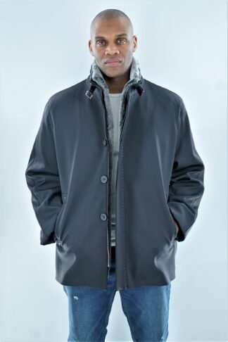 Men's Microfiber Jacket Shearling Lining 6677