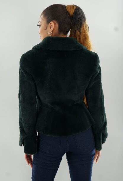 Green Rabbit Ruffled Jacket Size 4-6 1263 - Image 4