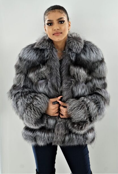 Horizontal Silver Fox Jacket 13422 - Image 2