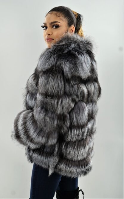 Horizontal Silver Fox Jacket 13422 - Image 4