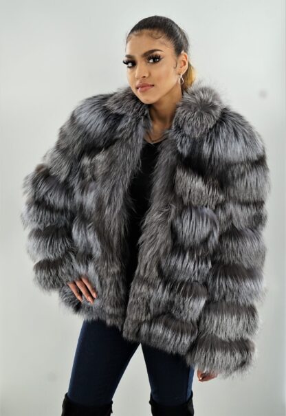 Horizontal Silver Fox Jacket 13422 - Image 5