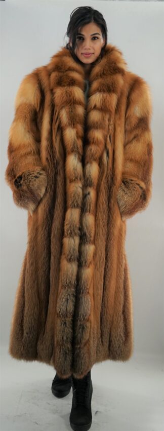 Full Length Red Fox Fur Coat Fur 7445