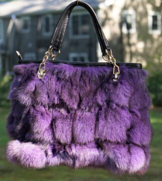 Purple Fox Fur Bag 6344