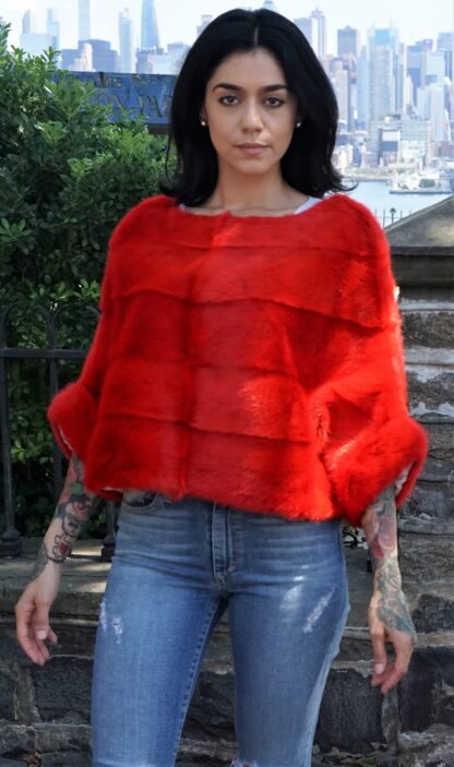 Pullover Red Mink Jacket 5843 - Image 2
