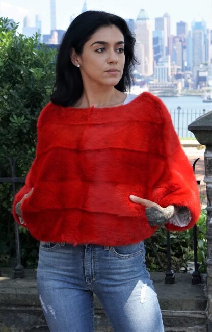 Pullover Red Mink Jacket 5843 - Image 3