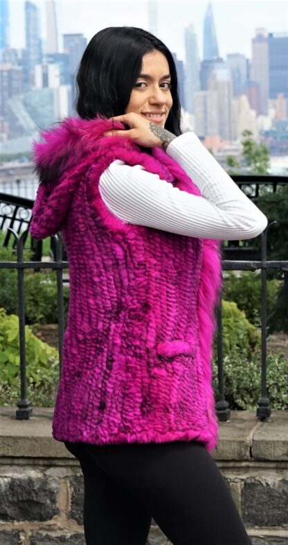 Fuchsia Rex Rabbit Vest 6578 - Image 4