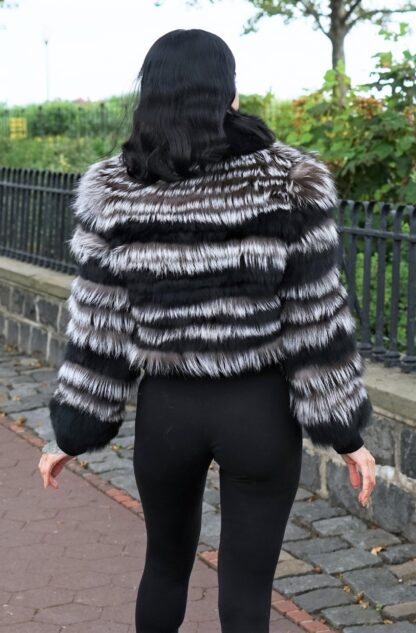 Black Fox Jacket Silver Fox Inserts Size Small 83737 - Image 2